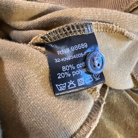 NWOT Todd Snyder Retro Velour Polo Size L Pullover Shirt Piping Mustard Brown - Picture 8 of 12